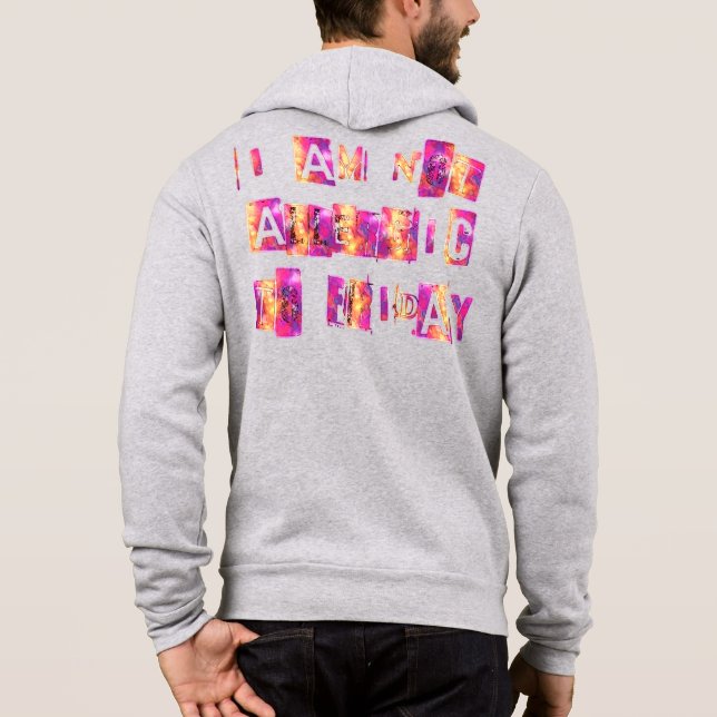 Jag är inte allergisk mot Fredag T Shirt (Baksida)