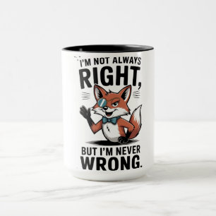 "Jag är inte alltid Höger, men jag har aldrig fel" Mugg