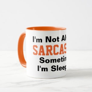 Jag är inte alltid sarkastisk Orange för Typogra Mugg