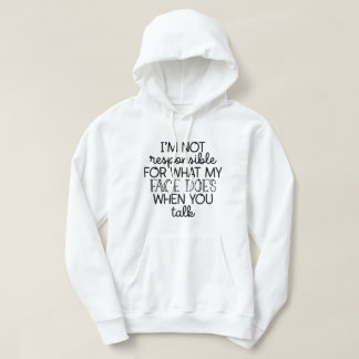 jag är inte ansvarig hoodie