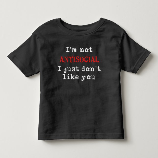 Jag är inte antisocial t shirt (Framsida)