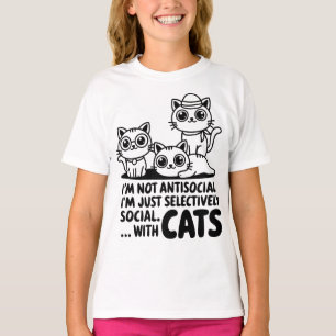 Jag är inte antisociala katter t shirt