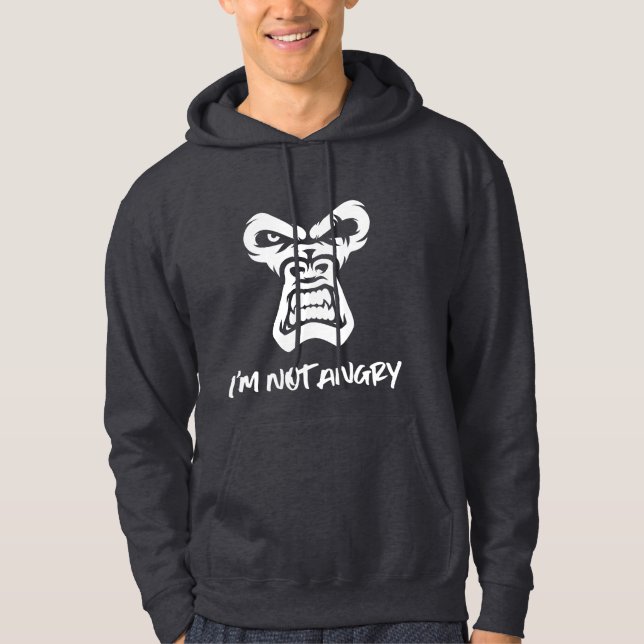Jag är inte Arg, apan Hoodie (Framsida)