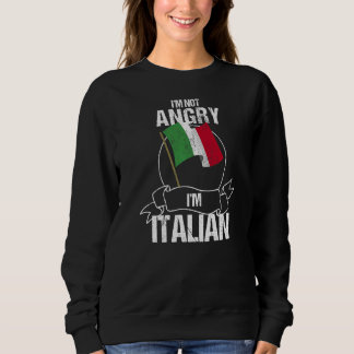 Jag är inte Arg att jag är Flagga för italienska V T Shirt