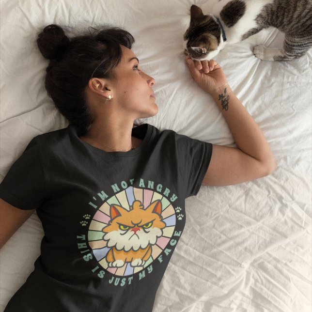 Jag är inte Arg Det här är bara mitt Ansikte | Fun T Shirt (I’m Not Angry This Is Just My Face | Funny Iranian T-Shirt)