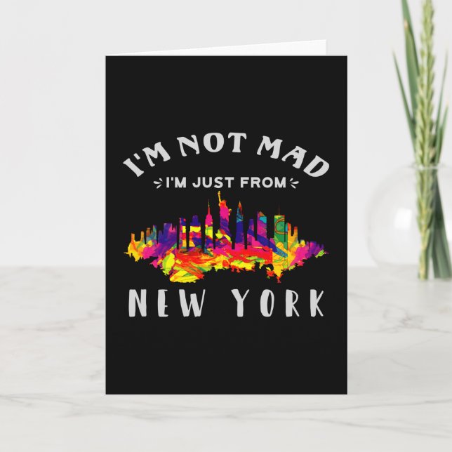 Jag är inte arg, jag är bara från New York Kort (Framsida)