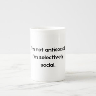 Jag är inte asocial — jag är selektivt social Ro Benporslin Mugg