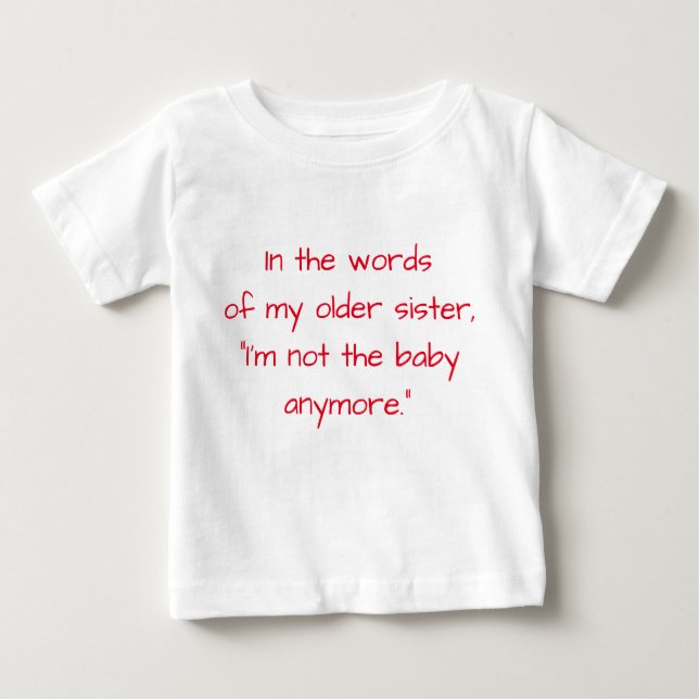Jag är inte baby längre T-shirt (för pojkar) (Framsida)