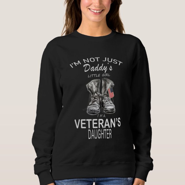 Jag är inte bara Daddys lilla flicka Im A Veterans T Shirt (Framsida)