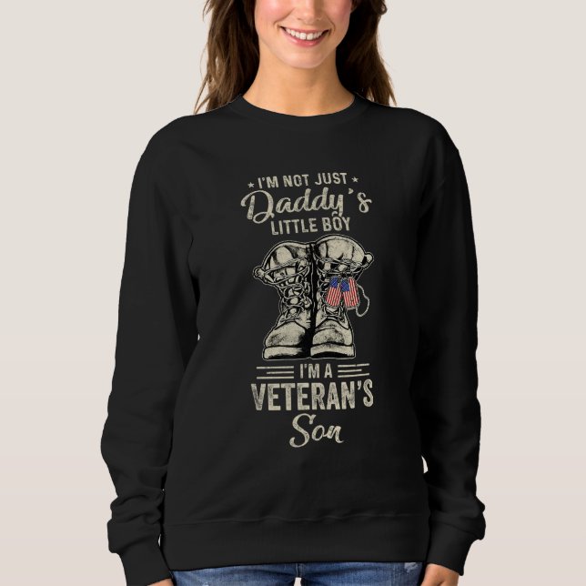 Jag är inte bara Daddys lille Boy Im Veterans Son T Shirt (Framsida)