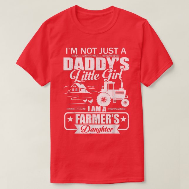 Jag är inte bara en Pappor Little Girl Farmer's Da T Shirt (Design framsida)