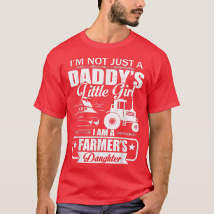 Jag är inte bara en Pappor Little Girl Farmer's Da T Shirt
