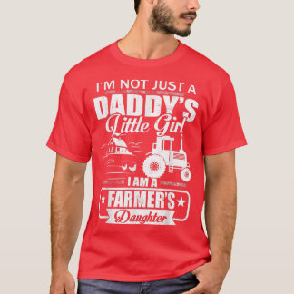 Jag är inte bara en Pappor Little Girl Farmer's Da T Shirt