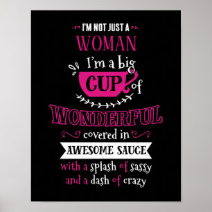 Jag är inte bara en Personlig typografi Poster