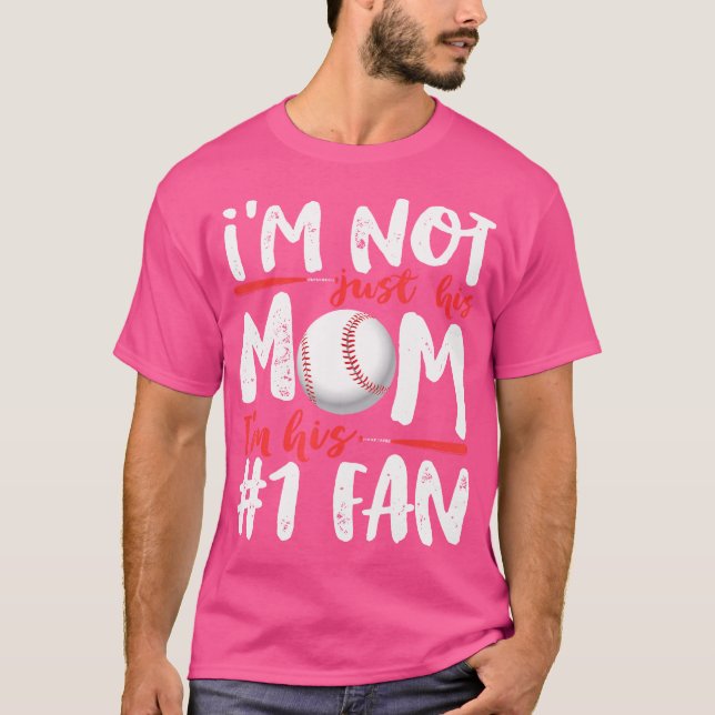 Jag är inte bara hans Mamma nummer 1 Fläkt Basebal T Shirt (Framsida)