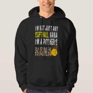Jag är inte bara nån softball Nana jag är en Pitch Hoodie