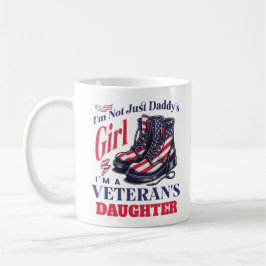 Jag är inte bara Pappor Girl. Jag är veterans dott Kaffemugg