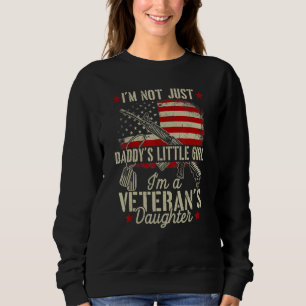 Jag är inte bara Pappor Little Girl Im A Veterans T Shirt