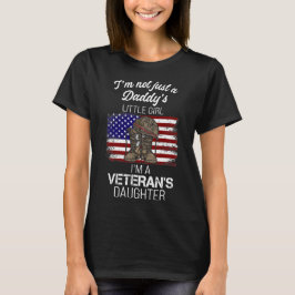 Jag är inte bara Pappor Little Girl Veterans Dotte T Shirt