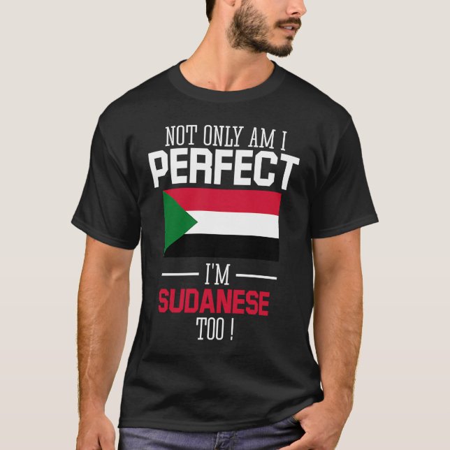 Jag är inte bara sudanesisk till Sudanesiska Flagg T Shirt (Framsida)