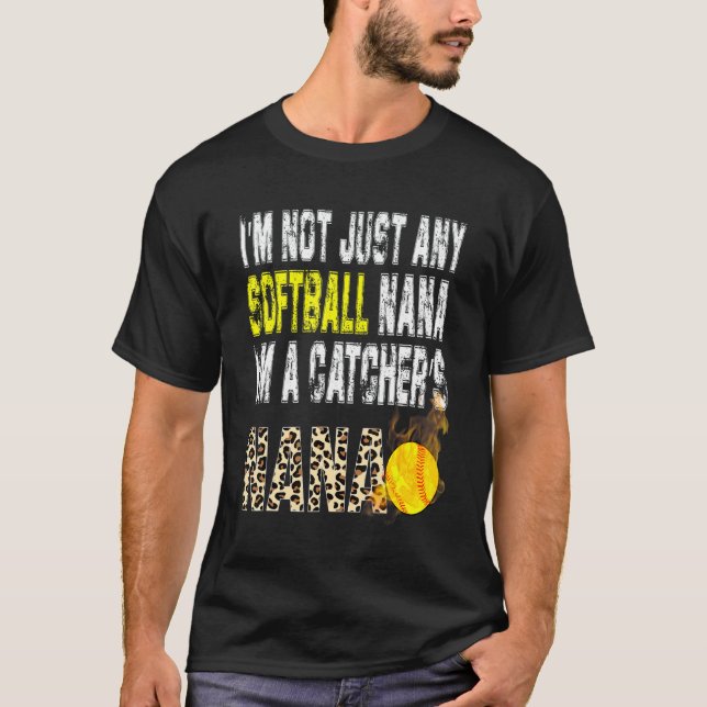 Jag är inte bara vilken softball-mormor som helst, t shirt (Framsida)
