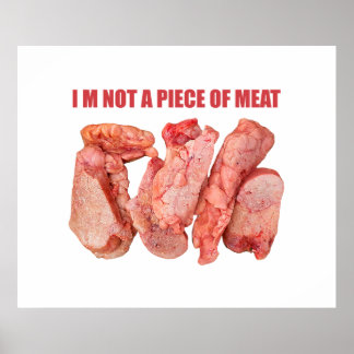 Jag är inte biet av kött koncessionsdesign poster