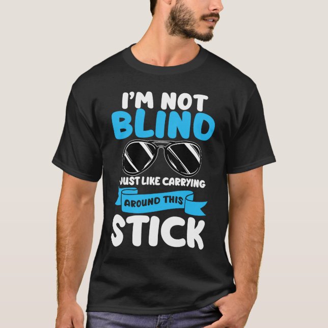 Jag är inte Blind Synskadad blindskrift Alphabet B T Shirt (Framsida)