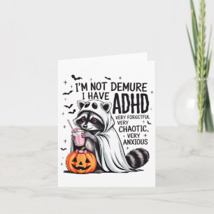 Jag är inte blyg, jag har ADHD-spöke Rolig tvättbj Kort