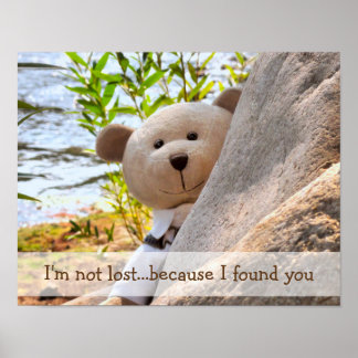 Jag är inte borttappad björn poster