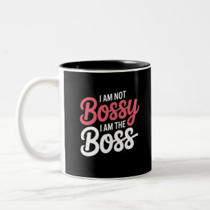 Jag är inte bossig, jag är bossen. Roligt kontorsc Två-Tonad Mugg