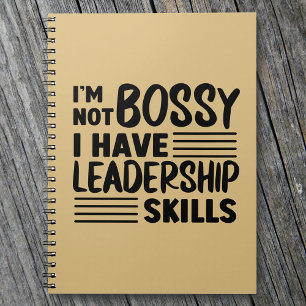 Jag är inte Bossy Funny Quote Office Anteckningsbok