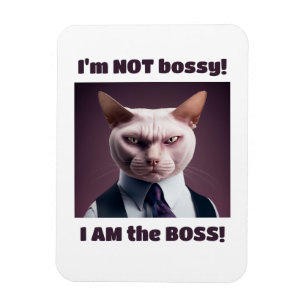 Jag är inte Bossy, jag är Chef - Lustigt Chef Cat Magnet