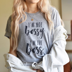 Jag är inte Bossy, jag är Chef Typografi Tee