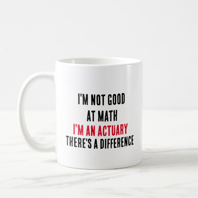 Jag är inte bra på matematik. kaffemugg (Vänster)