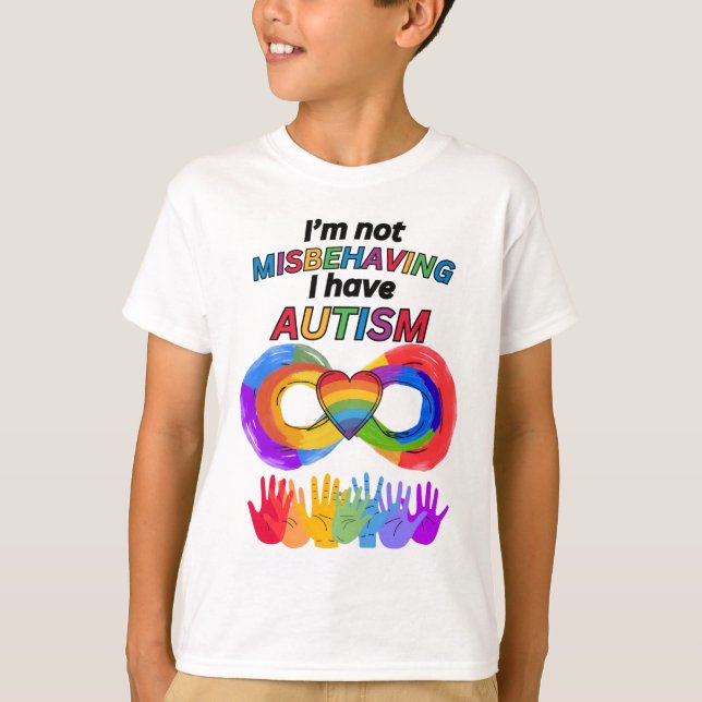 Jag är inte busig Autism T-Shirt (Framsida)