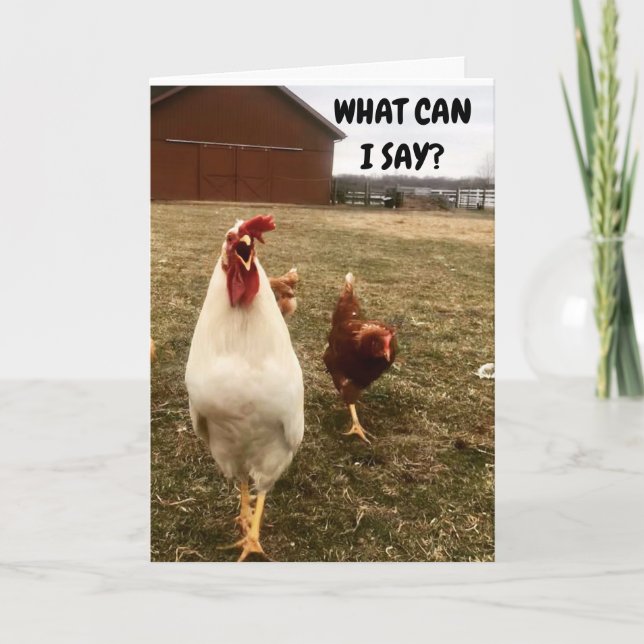 JAG ÄR INTE CHICKEN ATT SÄGA ATT DU SER FANTASTISK KORT (Framsida)