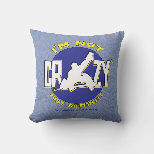 Jag är inte Crazy Hockey Goalie Anpassade Pillow Kudde (Framsida)