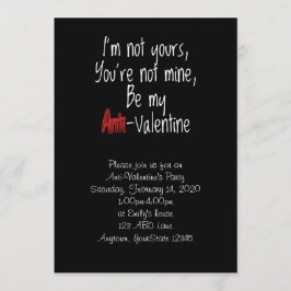 Jag är inte din anti-Valentine-inbjudan. Inbjudningar