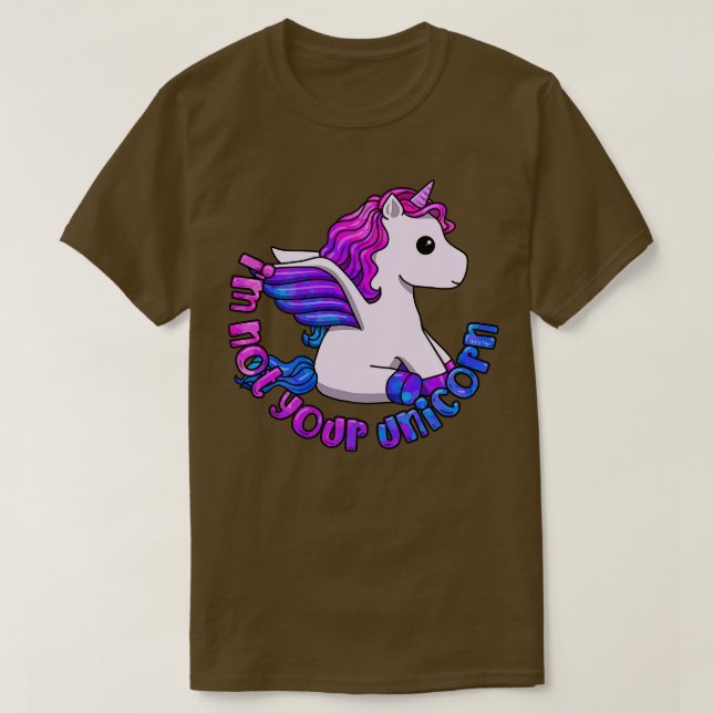 Jag är inte din enhörning t shirt (Design framsida)
