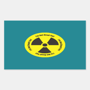 Jag är inte död än! Knappen Cancer Radiation Humor Rektangulärt Klistermärke