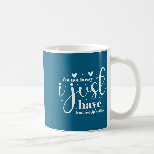 Jag är inte dominant jag har bara ledaregenskaper  kaffemugg (Höger)