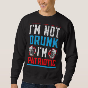 Jag är inte Drunk, jag är patriotisk amerikan 4 ju Lång Ärmad Tröja