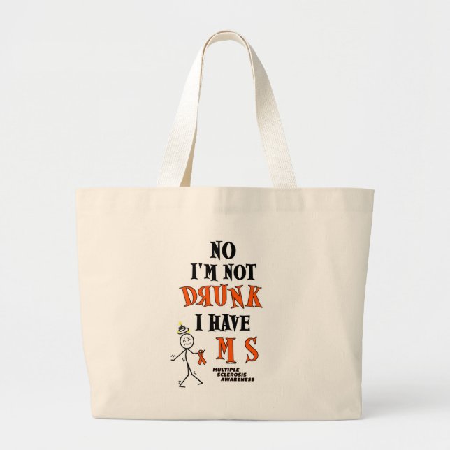 Jag är inte DRUNK...MS Jumbo Tygkasse (Framsidan)