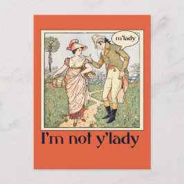 Jag är inte du'dam vykort