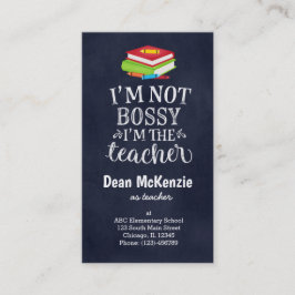 Jag är inte dum. Jag är lärare Visitkort