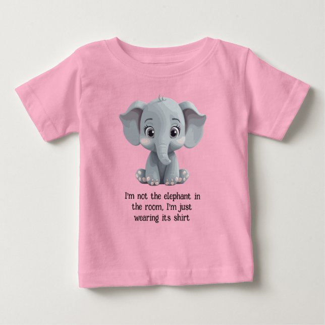 Jag är inte elefanten i rummet t shirt (Framsida)