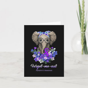 Jag är inte Elephant Flowers Alzheimerheimer Brain Kort