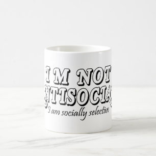 Jag är inte emot Social bara socialt selektiv Kaffemugg