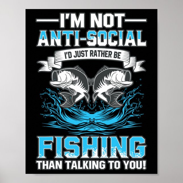 Jag är inte emot Social ID, utan jag fiskar snarar Poster (Framsidan)