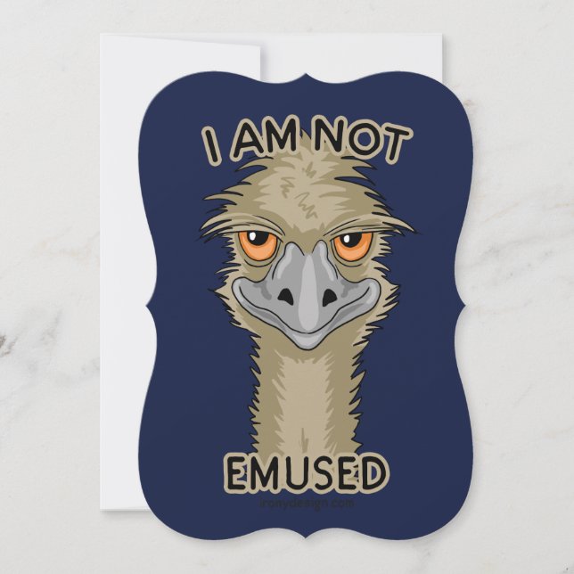 Jag är inte Emused Funny Emu Pun (Framsida)